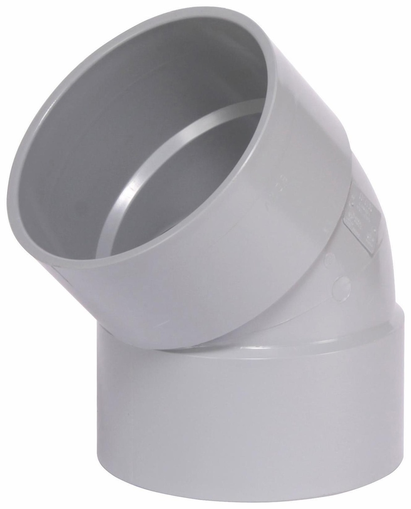 12"x45D PVC DWV SHORT TURN ELBOW HxH SYSTEM 15