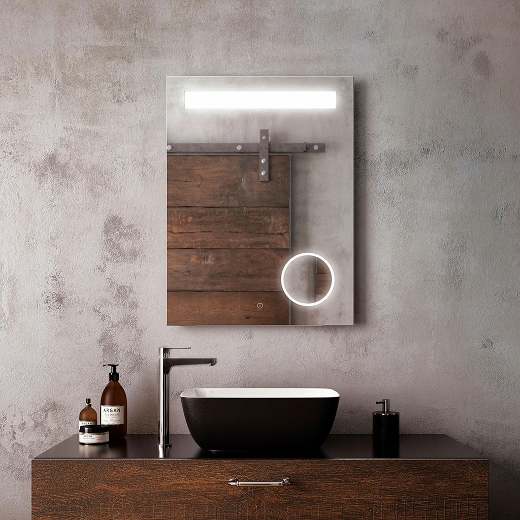 Emblem Illuminated Bathroom Makeup Mirror 24" x 32"