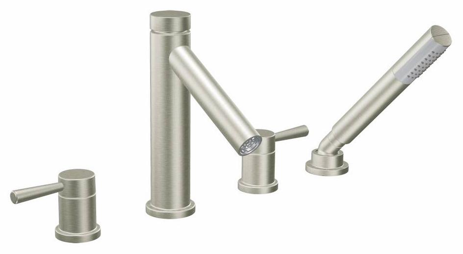 Level Roman Tub Faucet Trim with Hand Shower