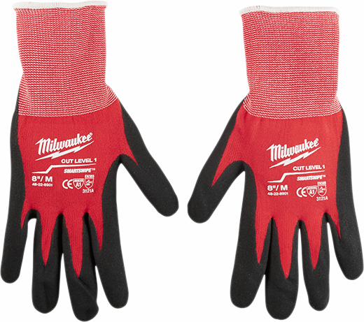 (6) CUT 1 NITRILE GLOVES - M