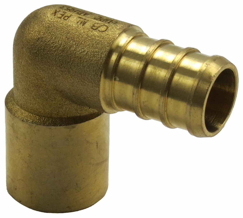 3/4" Brass Pex x Male Sweat 90 Elbow NL
