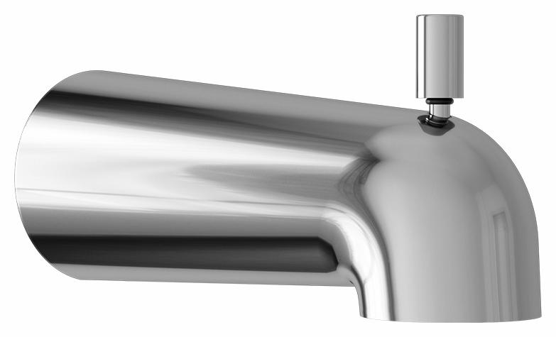 Round Slip Fit Tub Spout with Diverter