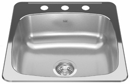 [4402020] Reginox 20" 3-Hole 1 Bowl Drop-In Kitchen Sink