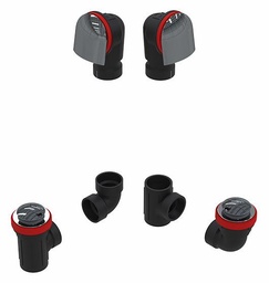 [7545850] Tip-Toe and Bell ABS TOTAL 1 Waste & Overflow Kit