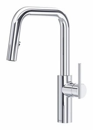 [2616038] Lateral Kitchen Faucet with Pulldown Spray with U-Spout