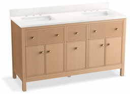 [2968520] Malin by Studio McGee 60" Bathroom Vanity with 2 Sinks and Quartz Top