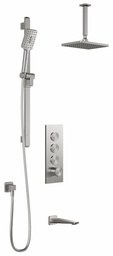 [3740740] Moroka TB3 Thermostatic Push-Button Shower System with Vertical Ceiling Arm (Less Valve)