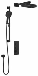 [3742494] Kareo TB2 Premia Thermostatic Push-Button Shower System with Wall Arm (Less Valve)