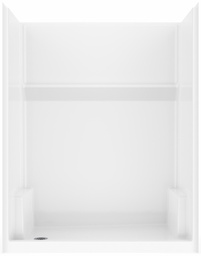 [6451918] Icon 60" x 32" LH Drain Alcove 1-Piece Shower