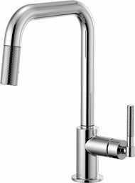 [3051071] Litze Kitchen Faucet with Pulldown Spray Square Spout and Knurled Handle