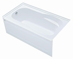 [3990530] Langley 59-7/8" x 32-1/2" Alcove Tub with LH Drain and Backrest