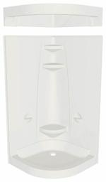 [6459580] Freestyle 37" x 37" Neo-Round Center Drain 2-Piece Shower with Corner Seat