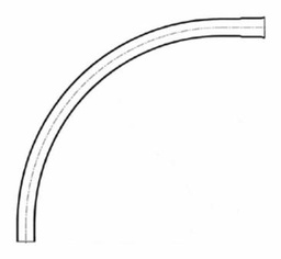[7689023] 3" X 90° ELBOW 36"RAD DB2 LONG SWEEP BEND