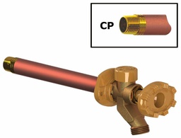 [7093940] Model 19 Wall Faucet CP Inlet 12 Inch, Black Handle