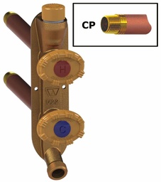 [7094225] Model V22CP Freezeless Hot & Cold Wall Faucet 10 Inch, Black Handle