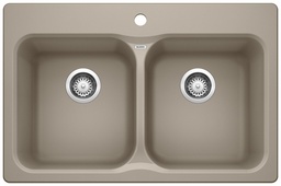 [1217901] Vision 210 2 Bowl Drop-In Silgranit Sink