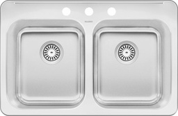 [1203980] Horizon 3-Hole 2 Bowl Drop-In Sink