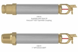 [6679093] 1" Quick Response Dry 155F K5.6 Horizontal Sidewall Sprinkler 18" Slv and Skt FireLock V3610