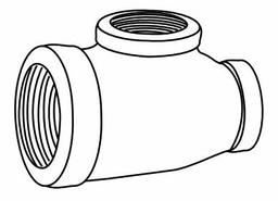 [7351167] 1 1/2 X 3/4 X 1 1/4 BLACK TEE