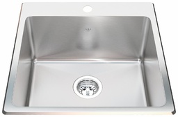[4405539] Steel Queen 20-1/8" 1-Hole 1 Bowl Drop-In Kitchen Sink