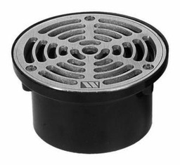 [1259903] WFD-4ABS-NB ECONOMYFLOOR DRAIN NICKEL GRATE