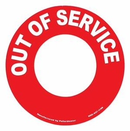 [2333020] HYDRANT OUT OF SERVICE SIGN 4.5"RED