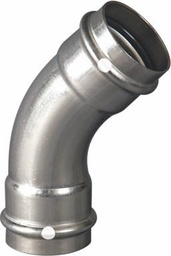 [6571040] 1 P/P STAINLESS STEEL CXC 45 ELBOW W/FKM
