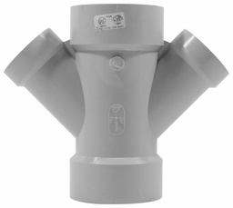 [7560590] 3"x2"x45D PVC DWV DOUBLE WYE HxHxHxH SYSTEM 15