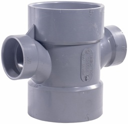 [7583358] 3"x1 1/2" PVC DWV DOUBLE SAN TEE HxHxHxH SYSTEM XFR