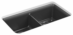 [2960415] Cairn 33-1/2" 2 Bowl Undermount Neoroc Kitchen Sink with Rack