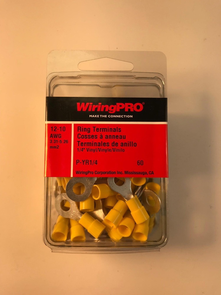 12-10 Ring Tongue Terminal 1/4" Stud