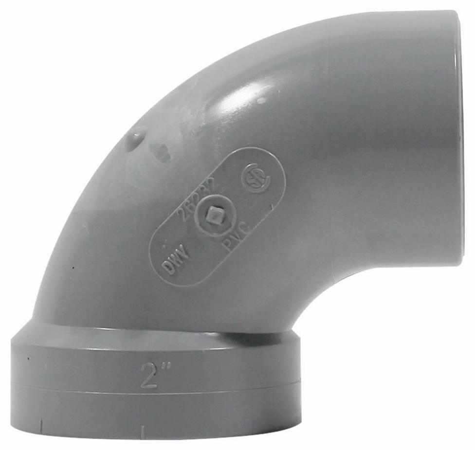 2"x90D PVC DWV ELBOW SPxH SYSTEM 15