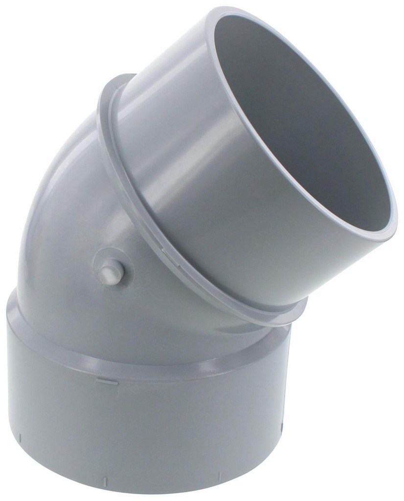 6"x45D PVC DWV ELBOW SPxH SYSTEM 15