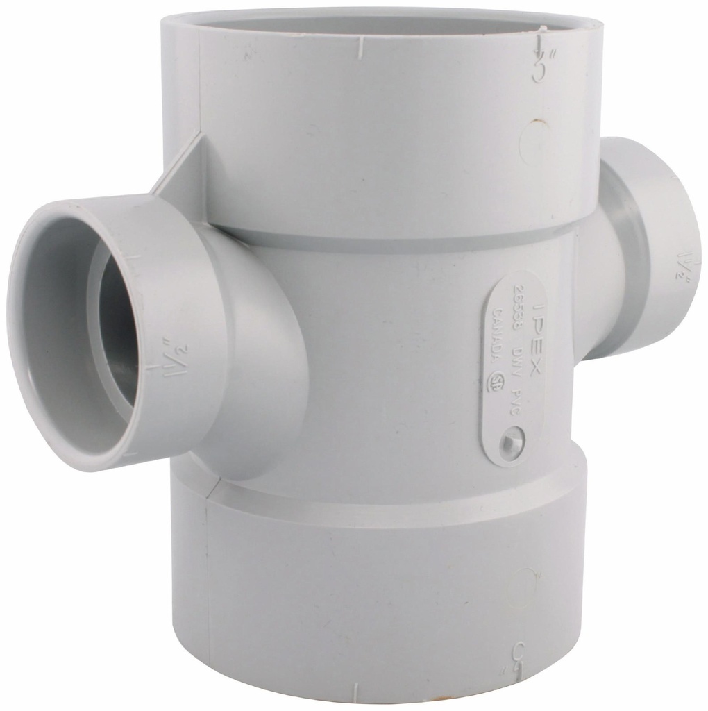 3"x2" PVC DWV DOUBLE SAN TEE HxHxHxH SYSTEM 15