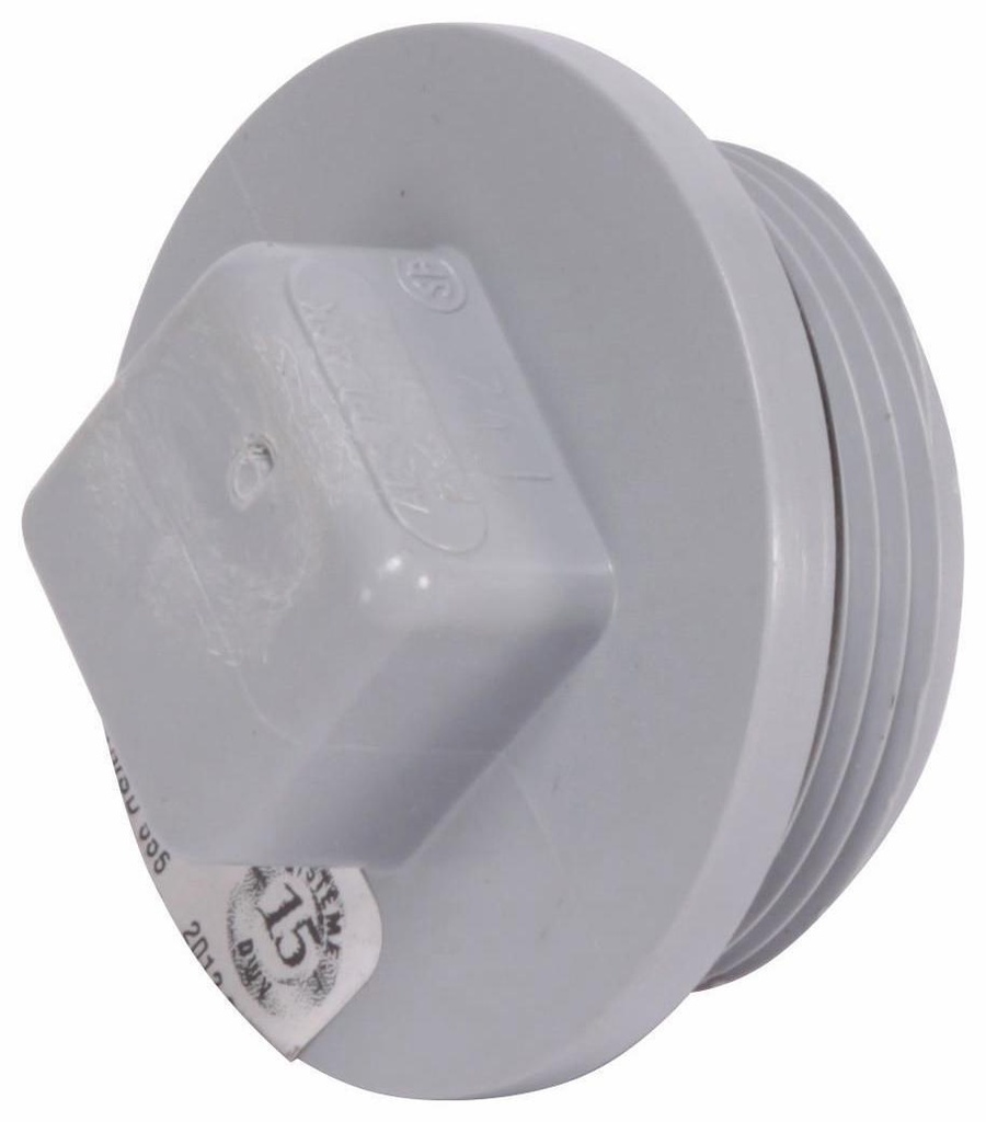 2" PVC DWV PLUG C/O MPT SYSTEM 15