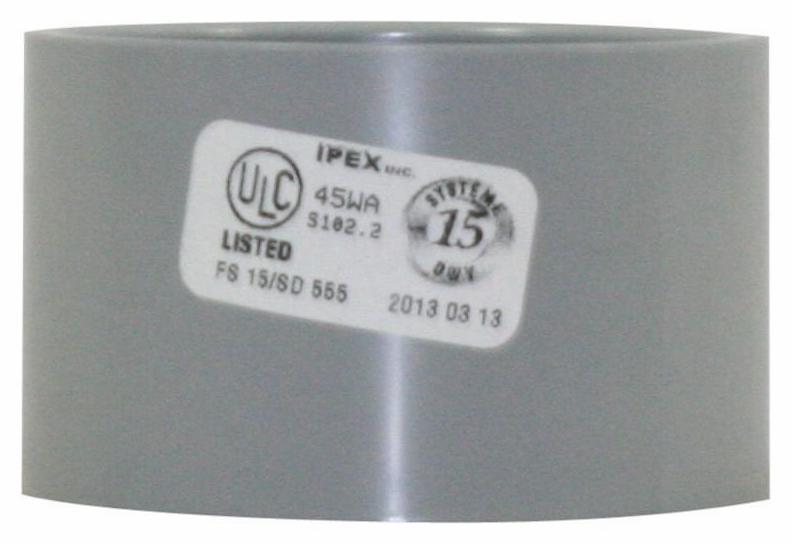 2" PVC DWV COUPLING HxH SYSTEM 15
