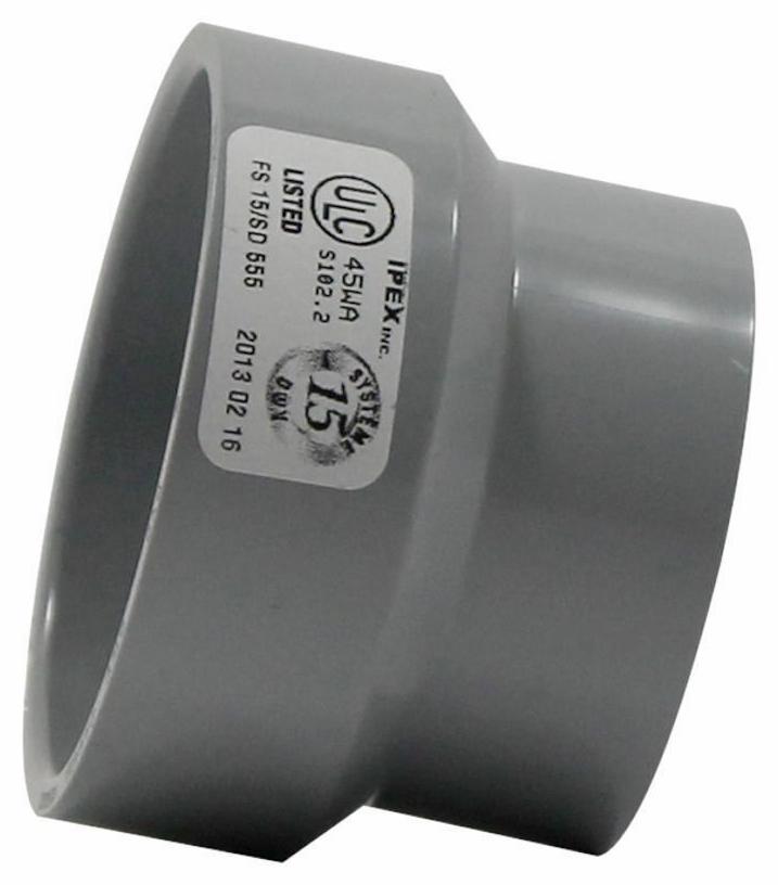 2"x1 1/2" PVC DWV COUPLING HxH SYSTEM 15