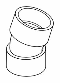 10"x22 1/2D PVC DWV ELBOW HxH SYSTEM XFR