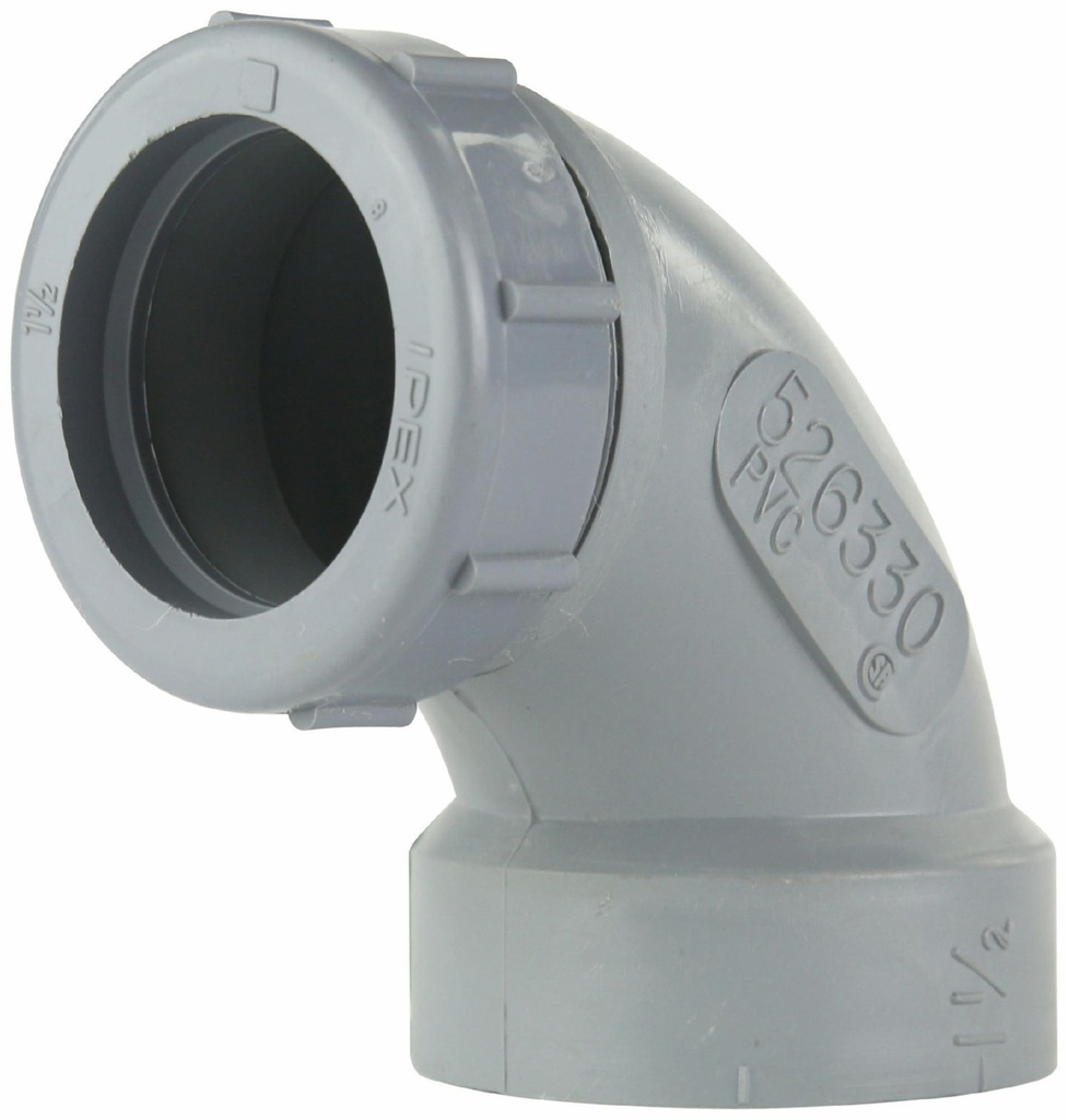 1 1/2"x90D PVC DWV TRAP ADPT HxSJ SYSTEM XFR