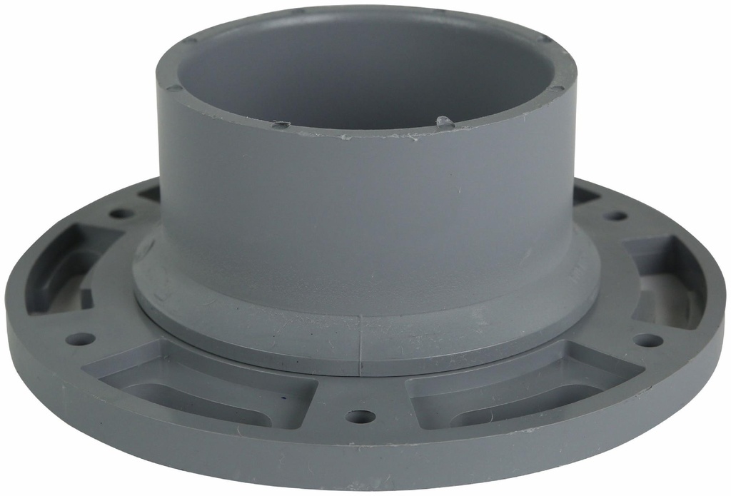 4"x3" PVC DWV ADJ. CLOSET FLANGE W/ MLD TEST PLATE SYSTEM XFR
