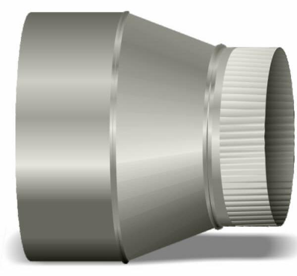 5"-9" Pipe Increaser on Center 3" Long 26ga