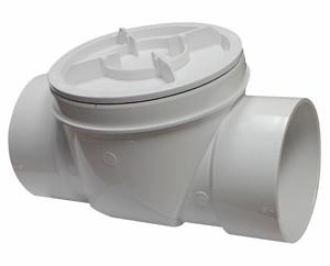 6 PVC DWV WHITE BACKWATER V