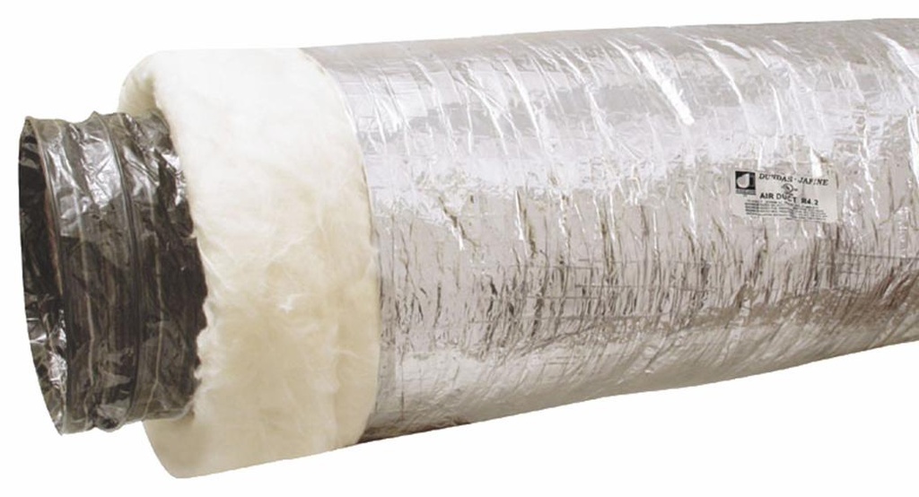 10" X 25' Flexible Insulated Duct - Silver Jacket R4.2
