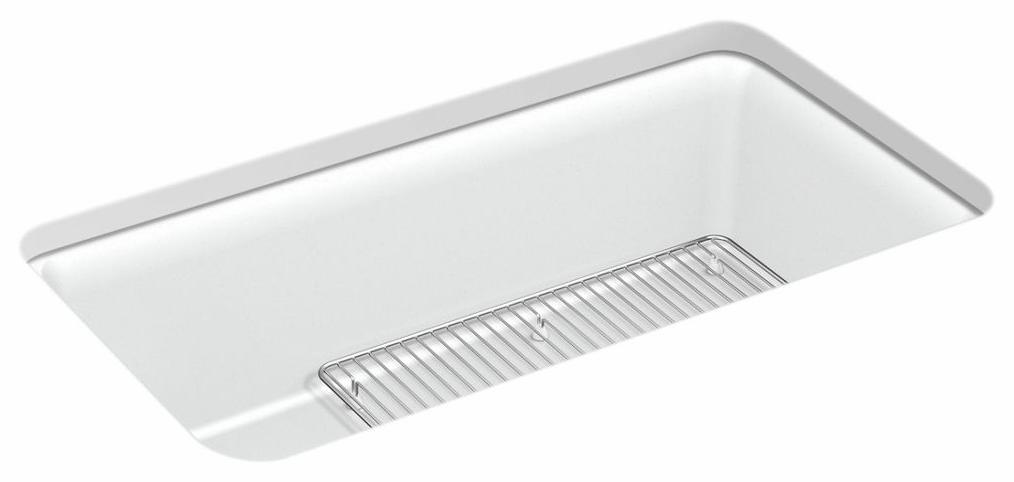 Cairn 33-1/2" 1 Bowl Undermount Neoroc Kitchen Sink with Rack