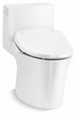 Veil 1-Piece Elongated Dual Flush Toilet with Skirted Trapway and Concealed Cords