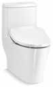 Reach Curv 1-Piece Compact Elongated Dual Flush Skirted Toilet Hidden Cord Design (Bidet Seat sold Separately)