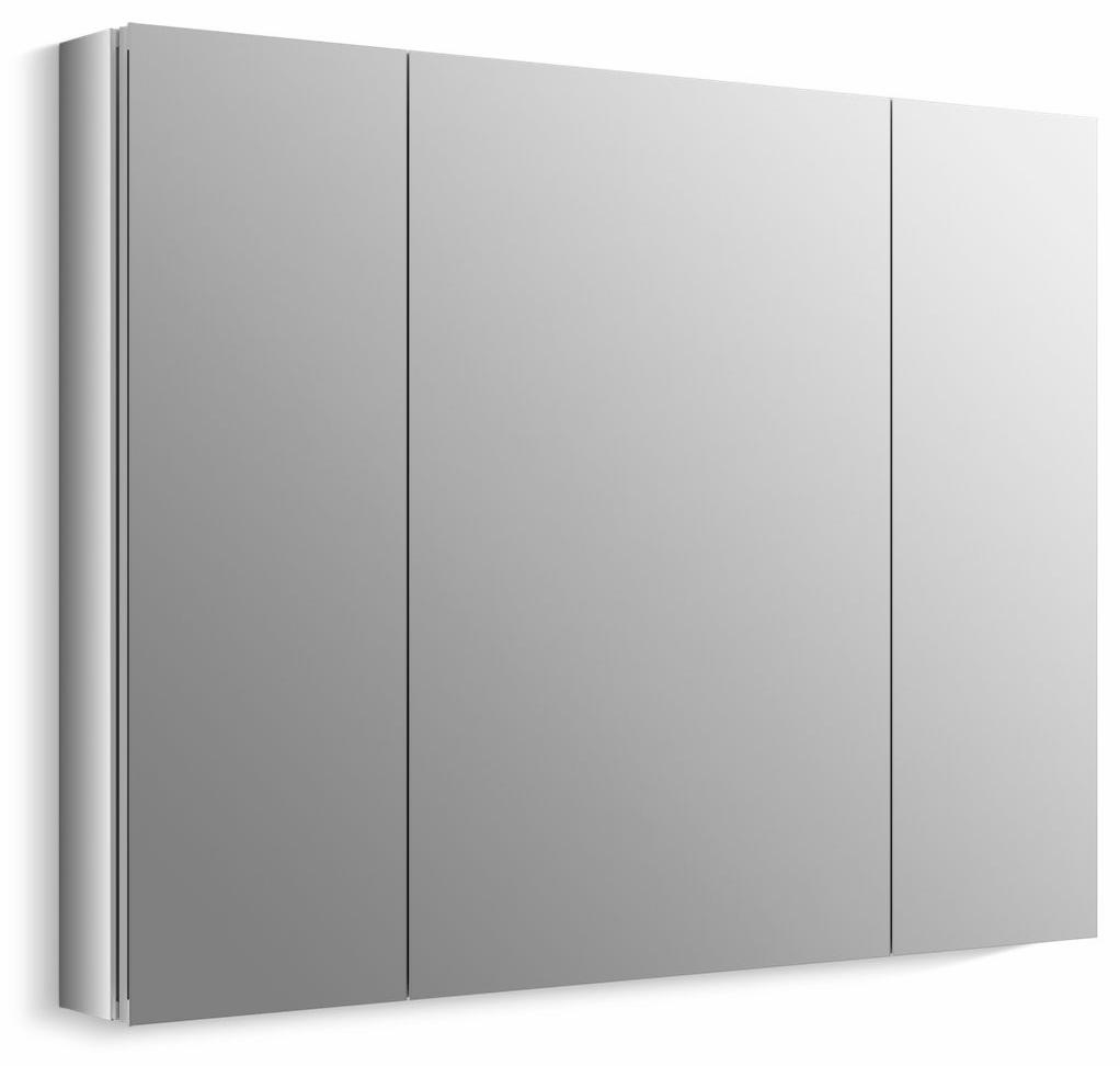Verdera 40" x 30" Aluminum Medicine Cabinet with Flip-Out Flat Mirror