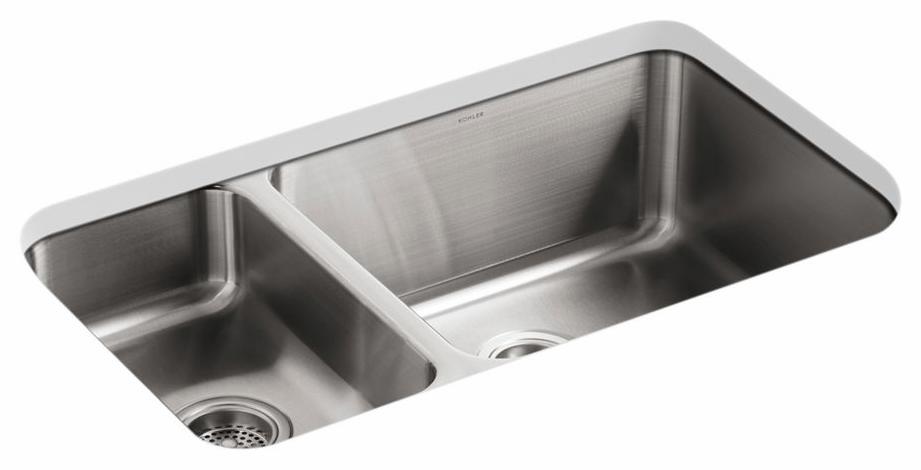 Undertone 31-1/2" 1.5 Bowl High/Low Undermount Kitchen Sink