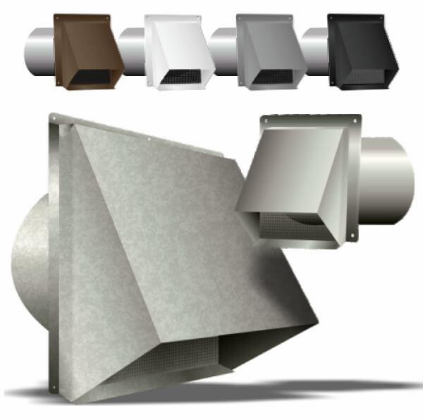 14" Fresh Air Intake Projection Hood Galvanized 26ga