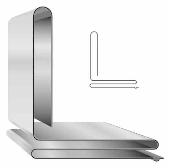 1/2" x 8' Standing Slip Cleat 26ga (per foot)